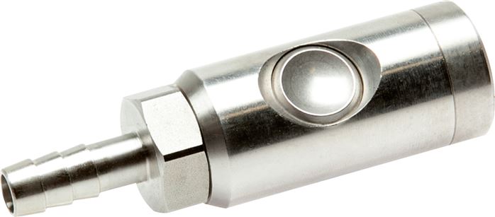 Sicherheits-Druckknopfkupplung (NW7,2), 13 (1/2")mm Schl., Edelstahl