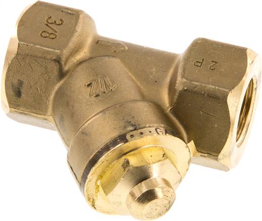 Schrägsitz-Rückschlagventil, Rp 3/8", PN 10 / Standard, Messing