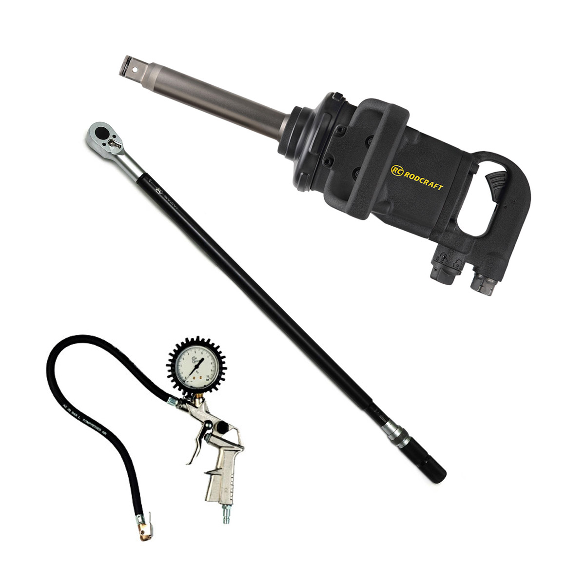 AKTION Rodcraft Schlagschrauber G1 Metall RC2471 mit langer Spindel inkl. Zubehör!| PROMO PACK L