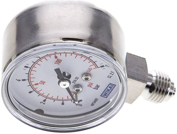 ES-Manometer senkrecht, 50mm, 0 - 10 bar, G 1/4"