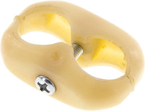 Doppelschlauchklemme für Gas-/ Sauerstoffschlauch 16mm, Kunststoff