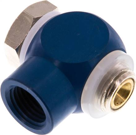 Drosselrückschlagventil G 1/4", abluftregelnd (B), Aluminium