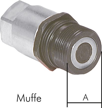 Flat-Face-Schraubkupplung, Muffe Baugr. 3, G 3/4"(IG)