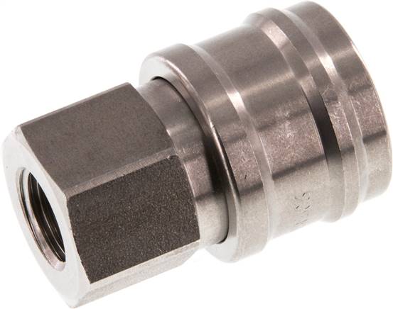 Schnellkupplung (NW7,2) G 1/4"(IG), Edelstahl, für Stecker beidseitig absperrend
