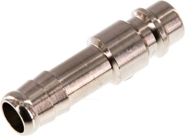 Kupplungsstecker (NW7,2) 10mm Schlauch, Messing vernickelt