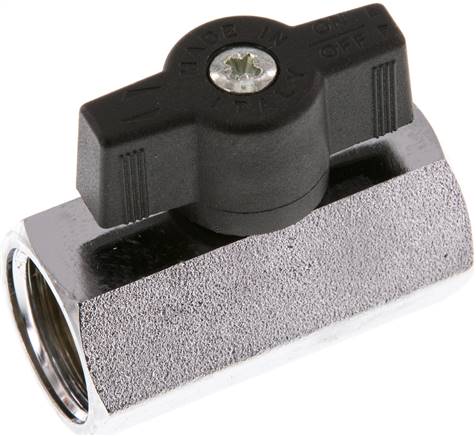 Messing-Minikugelhahn G 1/2" Innengewinde, PN 15, Flügelgriff