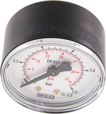 Manometer waagerecht (KU/Ms), 50mm, 0 - 2,5 bar, G 1/4"