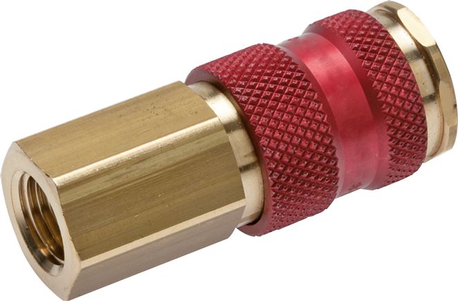 Schnellkupplung (NW7,2) G 1/4"(IG), rot, Achteck SW12