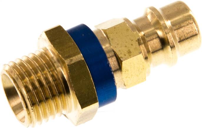 Kupplungsstecker (NW7,2) G 1/4"(AG), blau, Sechseck SW12