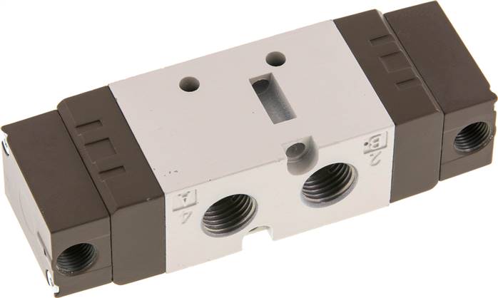 5/2-Wege Pneumatikventil, G 1/4" (Pilot u. Abluft G 1/8"), Impulsventil