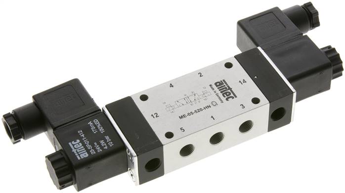 5/2-Wege Magnetimpulsventil mit Fremdluftanschluss, G 1/8" 24VAC
