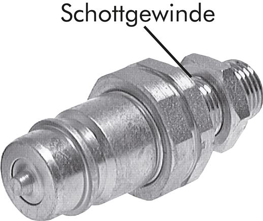 Schott-Steckkupplung ISO7241-1A, Stecker Baugr.6, 25 S (M36x2)