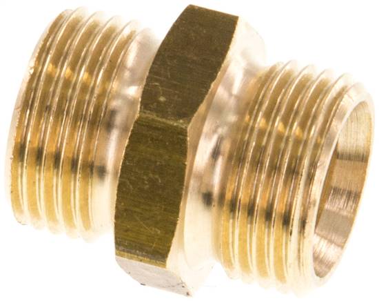 Doppelnippel G 3/8"-G 3/8", Messing/Rotguss