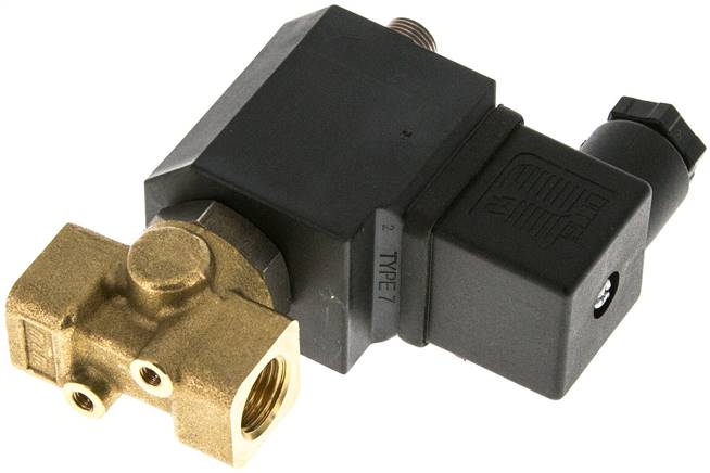 3/2-Wege Magnetventil G 1/4" stromlos geöffnet (NO) 230V