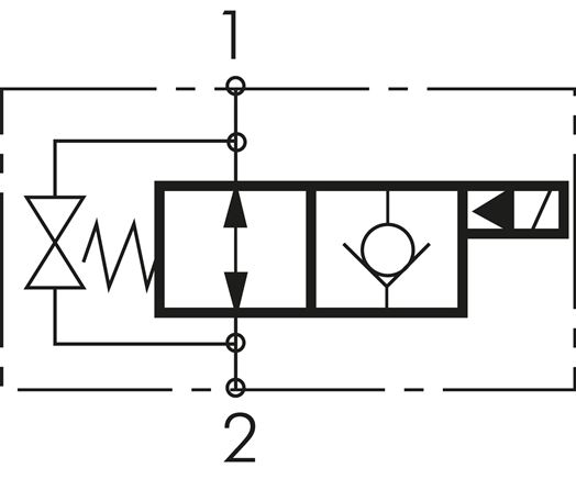 2/2-Wege Ventil, stromlos geöffnet (NO), einseitig 230V, 1/4", bis 350 bar (Stahl verzinkt)