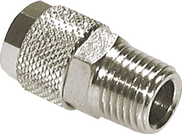 Gerade Verschraubung R 1/4"-8x6mm, Messing vernickelt