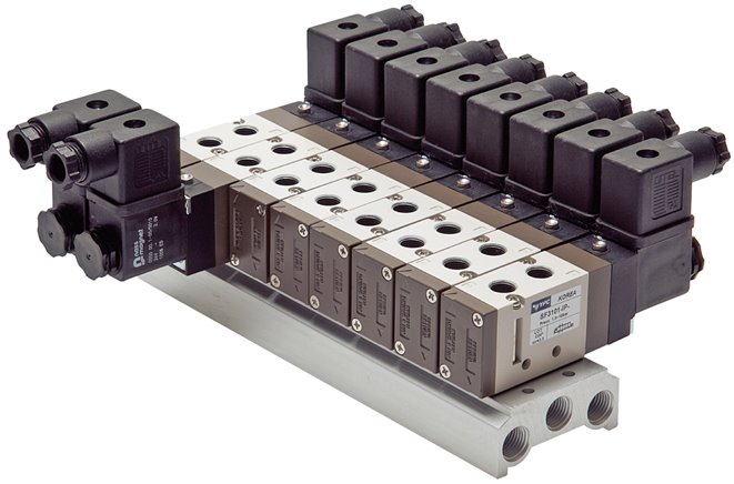 Reihenleiste (2-fach) für SF3000 (5/2 und 5/3-Wege)