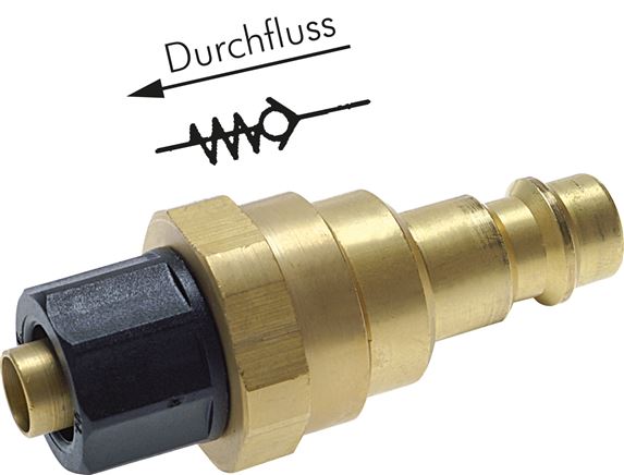 Kupplungsstecker (NW7,2) 10x8mm Schl. mit Rückschlagventil