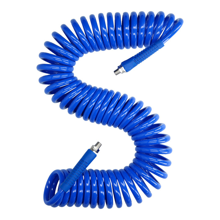 KS Tools PU-Druckluft-Spiralschlauch, Ø 8mm, G1/4 AG, 15 m