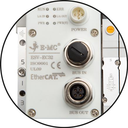 Ventilterminal 12x5/2-Wege, PROFINET, M 5 an Grundplatte (seitlich)