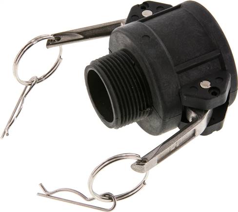 Kamlock-Kupplung (B) R 1-1/4"(AG), Polypropylen, Stecker mit reduziertem Anschluss