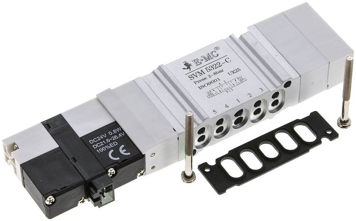 Magnetventil für S2V, 5/3-Wege (Mittelstellung geschlossen) Typ SVM 5322-C