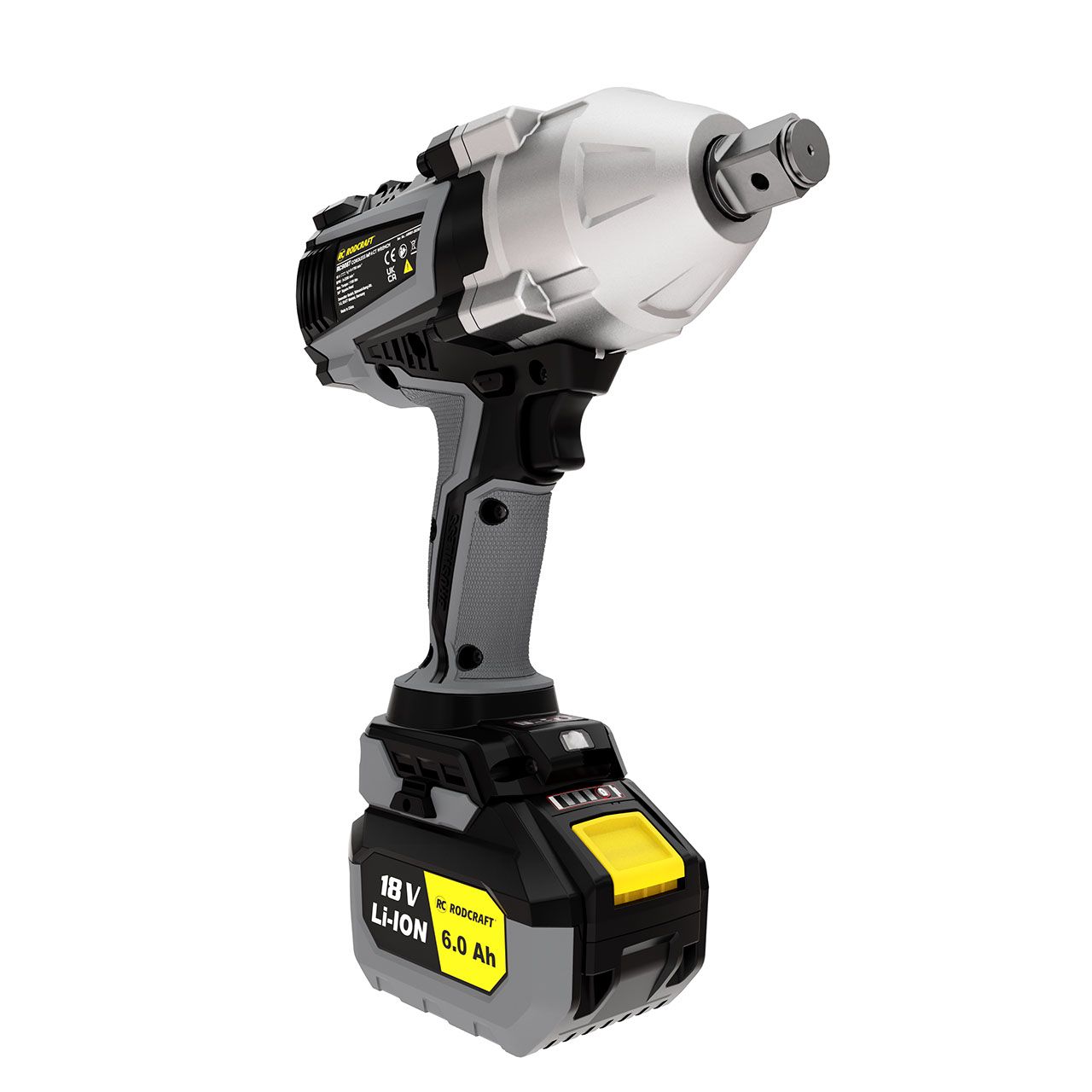 Rodcraft RC9087K6 Akku-Schlagschrauber, Vierkant 3/4 Zoll, max. Lösemoment 1500 Nm, inkl. 2x 6 Ah Akku, Ladegerät und Stofftasche