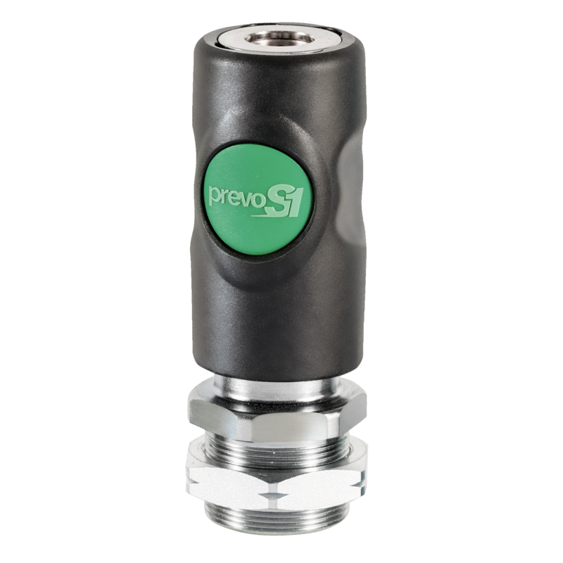 Prevost Sicherheitskupplung für Trennwanddurchführung IG BSPP = G 1/2   Durchgang = 27   Stärke des Deckels