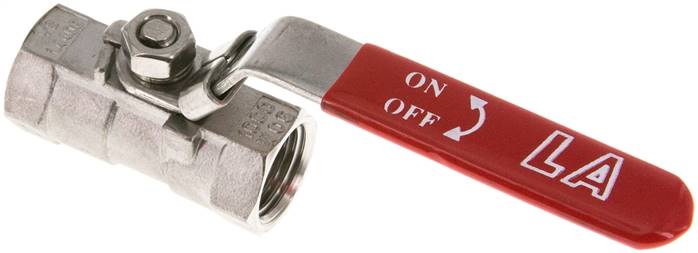 1-teiliger Edelstahl-Kugelhahn, NPT 1/2", 0 bis 63bar