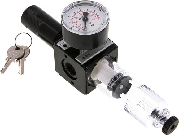 MULTIFIX Filterregler, abschließbar, G 3/8", 0,2 - 6bar, Baureihe 1