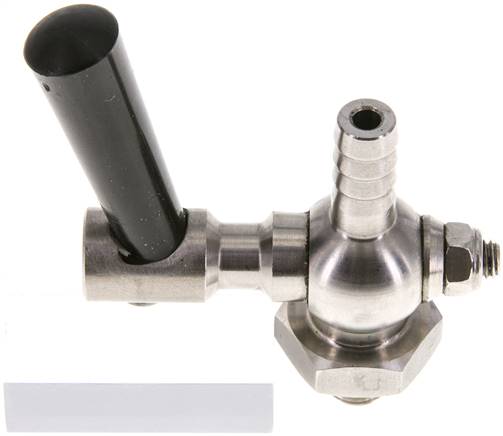 Edelstahl-Schlauchhahn G 1/8"-9 (3/8")mm, PN 6