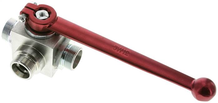 Hochdruck-3-Wege Kugelhahn, L-Bohrung, 18 L (M26x1,5), 0 bis 315bar