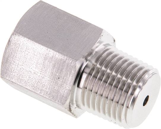Manom.-Reduzierung NPT 1/2"(AG)-G 1/2"(IG). 1.4571, 44mm