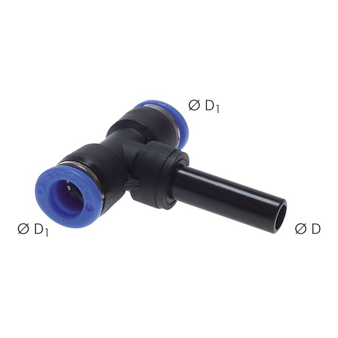 Connettore a T spina/tubo da 6 mm, standard IQS