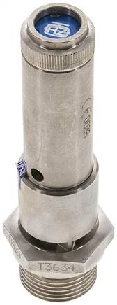 TÜV-Sicherheitsventil G 3/4" (DN10), 12,00 bar, 1.4571