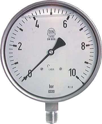 Gly.-Sicherheits-Manometer senkrecht,160mm, 0 - 1000 bar