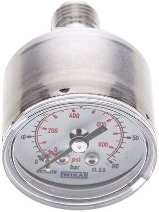 ES-Manometer waagerecht, 40mm, 0 - 60 bar, G 1/4"