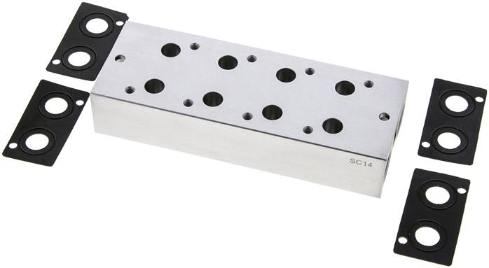 Mehrfachanschlussplatte (4-fach) für 3/2-Wege Ventile zu V 33-4