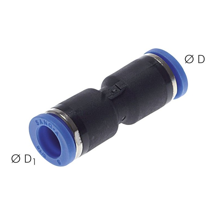 Collegamento a spina dritta 8mm-8mm, standard IQS