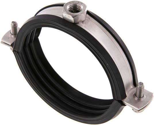 Rohrschelle, 86 - 91mm, 1.4404, mit Einlage, RS 91 G ES