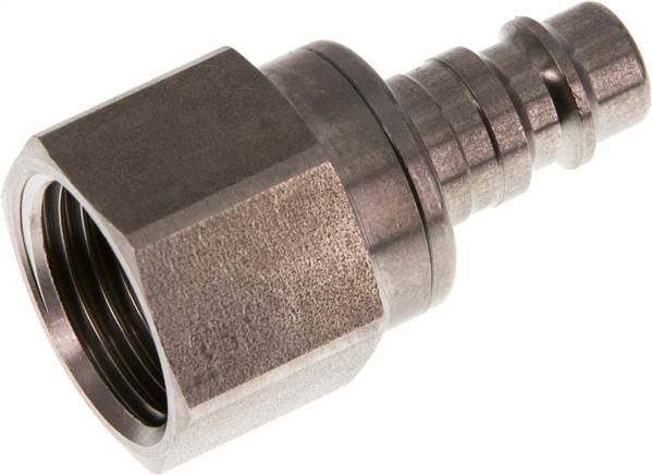 Kupplungsstecker (NW7,2) G 1/2"(IG), Edelstahl, beidseitig absperrend