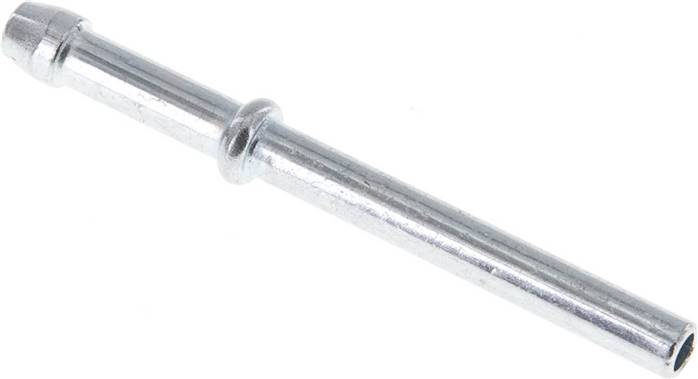 Schlauchnippel Rohr 4, Schl. 3 - 4mm, Stahl verzinkt