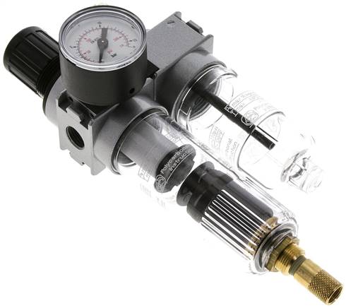 MULTIFIX Wartungseinheit (0), 2-tlg., G 1/4", 0,5 - 10 bar, Kondensatablass automatisch