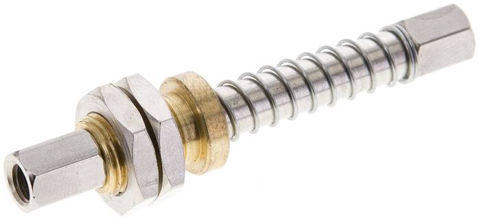 Federstößel M 5 (IG)xM 5 (IG), Hub 20mm , verdrehgesichert
