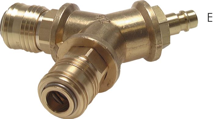 2-fach-Luftweiche mit Schnellkupplungen, Kuppl.-Stecker, 212