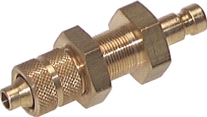 Schott-Kupplungsstecker (NW2,7) 6x4mm Schlauch, Messing