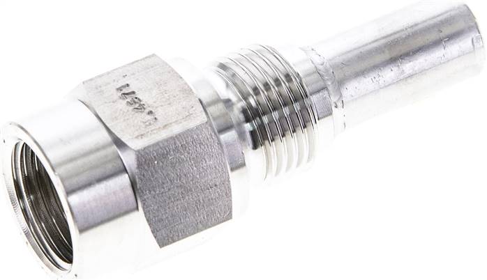 Schutzrohr f. Maschinenthermometer, 63mm, 1.4571