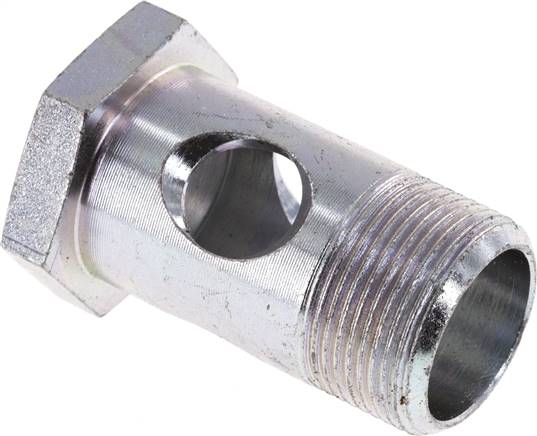 Hohlschraube 1-fach, M 16 x 1,5, Stahl verzinkt