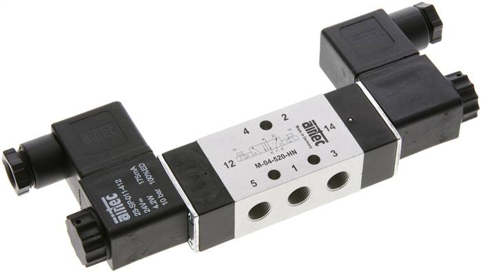 5/2-Wege Magnetimpulsventil, G 1/8", 24 V AC, NW 4