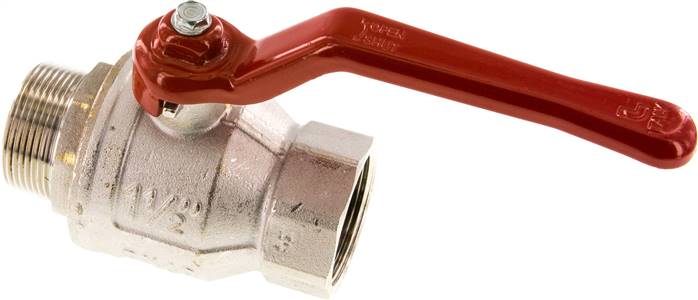 Messing-Kugelhahn, R 1-1/2" / Rp 1-1/2", -0,9 bis 30bar